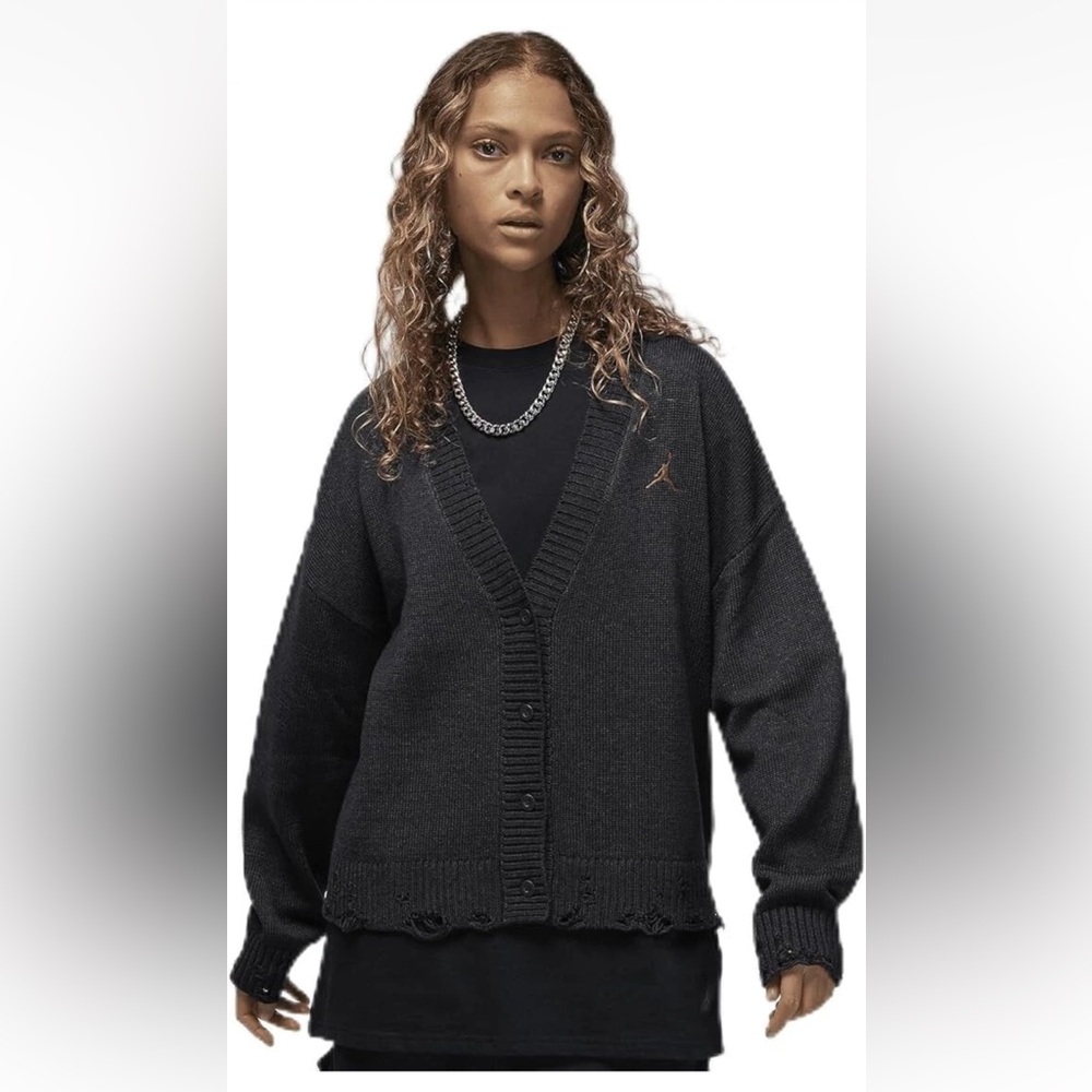 Jordan Dark Black  Knit with Red Logo